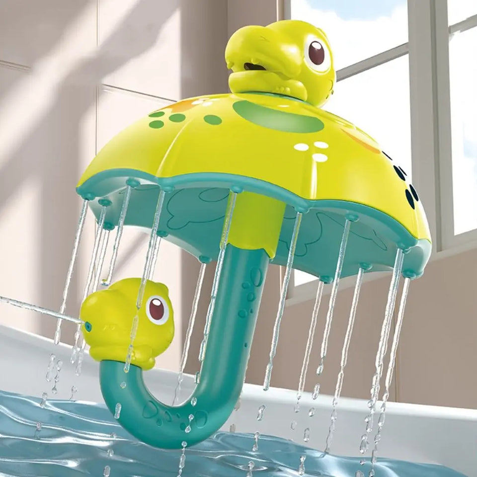 Dino Shower Spin™ – Skrattande stänkande kul – Paraply för badleksaker