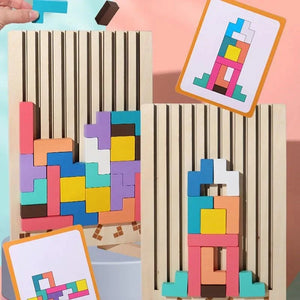 Puzzle Totem™ – Tänk & Bygg – Pusselspel i trä