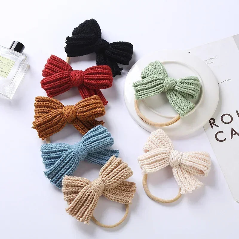 Mini Fashion™ - Rosettglans - Stickat hårband