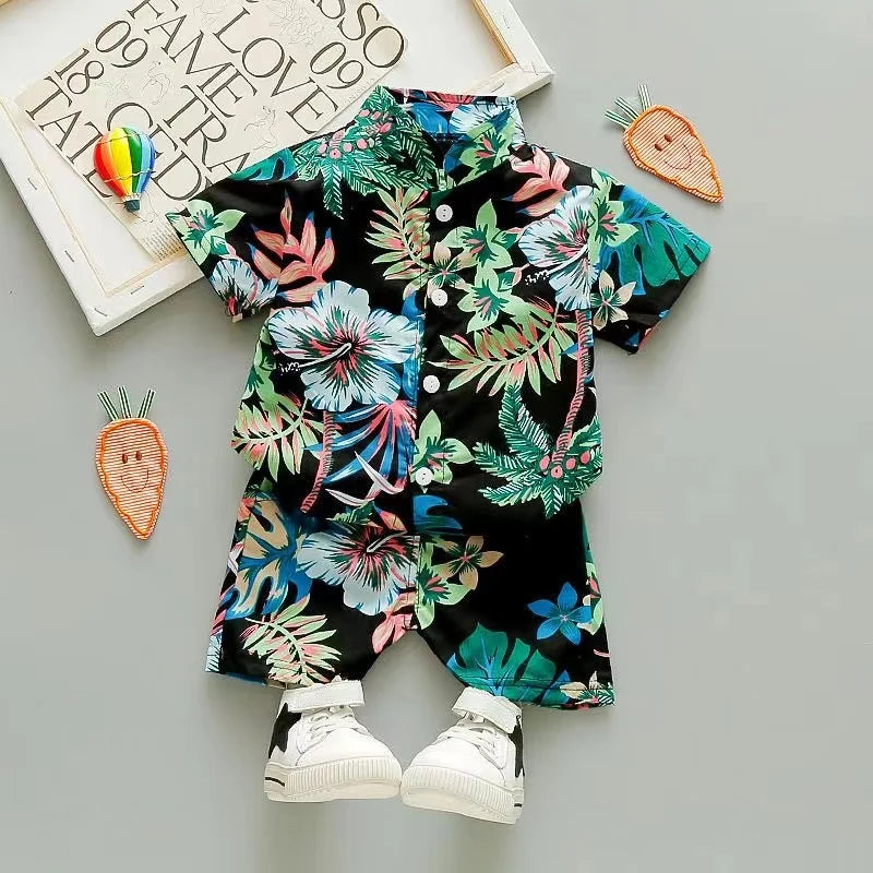 Mini Fashion™ - Fräsch och glad - Blommigt set för pojkar
