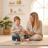 ThreadBear – Söt & pedagogisk – Montessori-trädleksak Björn