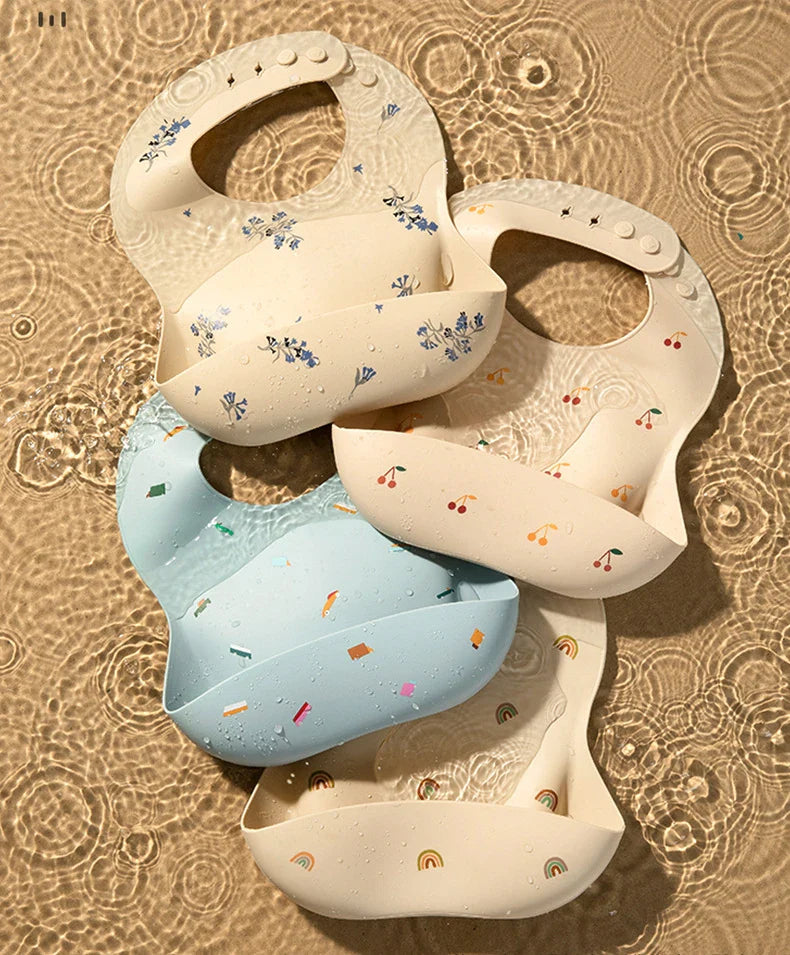 Silicone Bib - Vattentät och moderiktig - Babyhaklapp i silikon