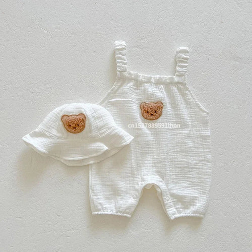 Mini Fashion™ - Häftigt & bekväm - Trädgårdsbyxor för barn med hatt