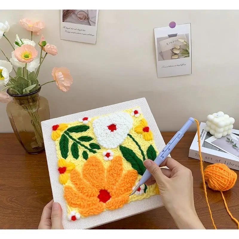 ThreadArt – Handgjort & Färgglatt – Broderisats med djurmotiv