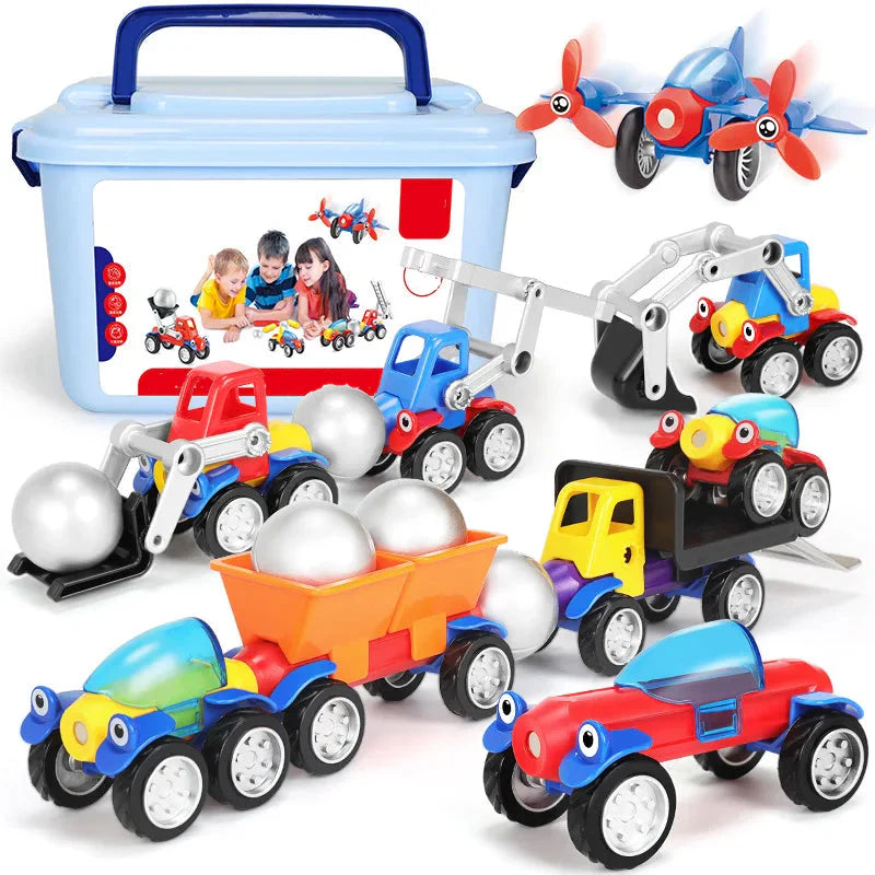Magnetic Cars™ – Magnetisk bygglek - leksaksset med magnetiska fordon