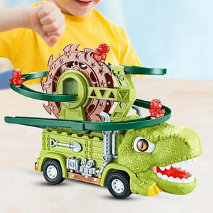 Dino Slide Truck™ - Klättra och tävla med dinosaurier! - Dinosaurielastbil