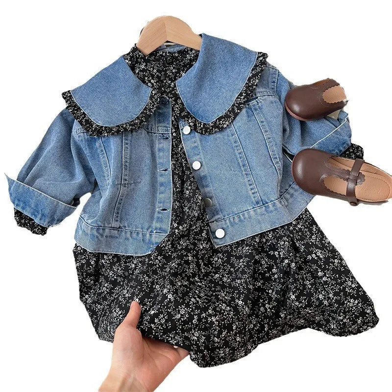 Enchanted Blossom™ - Jeansjacka kombinerad med klänning