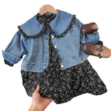 Enchanted Blossom™ - Jeansjacka kombinerad med klänning