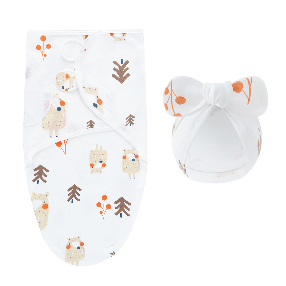 DreamNest – Rust & Comfort – Lyxig inbakningsduk med mössa