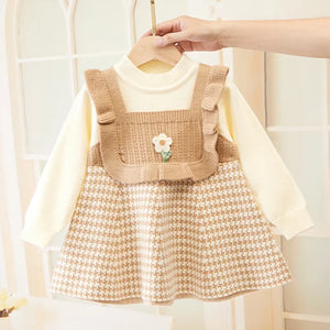 Mini Fashion™ - Söt stil - Långärmad klänning
