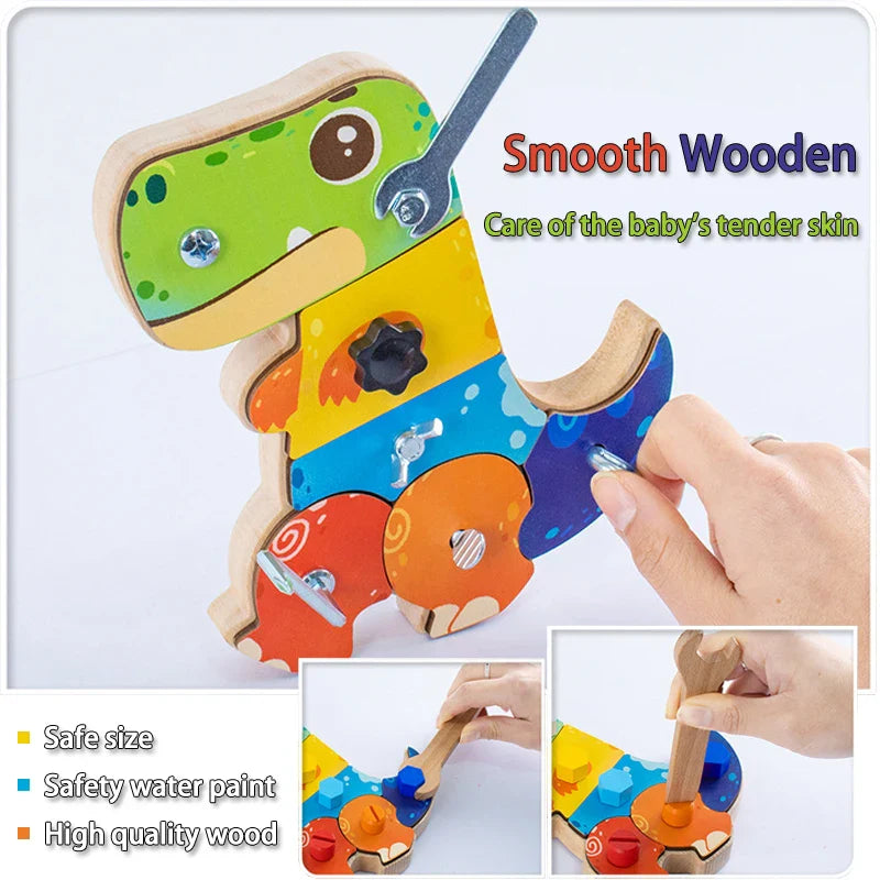 Dino Screwdriver Board™ - Vänd & Utforska - Sensoriska leksaker