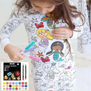 DIY Pajama Set™ – Färg & dröm – Colours Pyjamas-set för barn