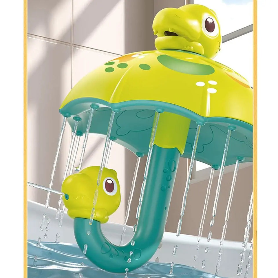 Dino Shower Spin™ – Skrattande stänkande kul – Paraply för badleksaker