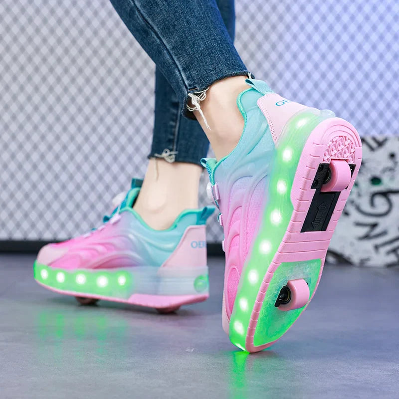 Light-Up Skate Shoes – LED & bekväma – självlysande sneakers