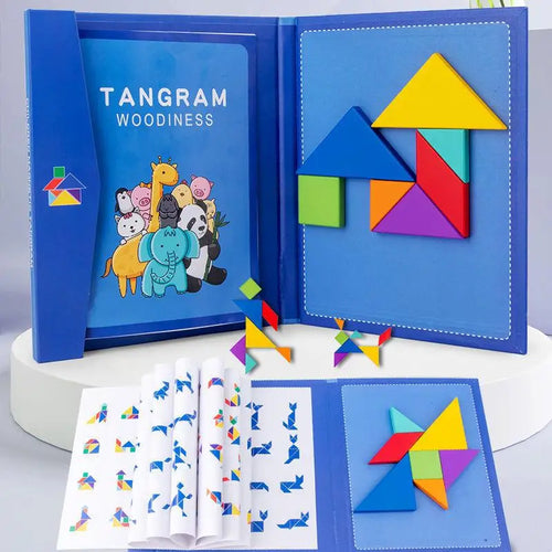Woods™ - Uppmuntra logiskt tänkande - Tangram-pussel i trä