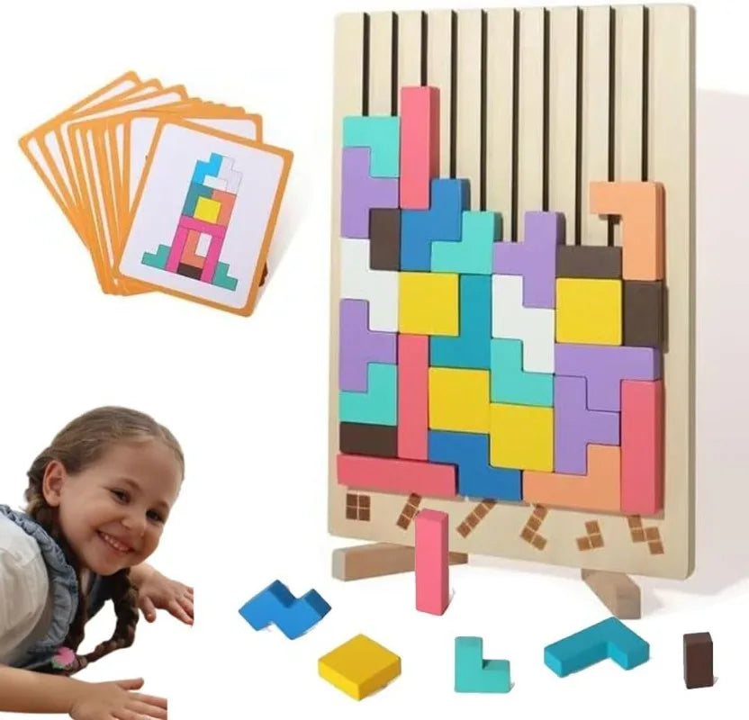 Puzzle Totem™ – Tänk & Bygg – Pusselspel i trä