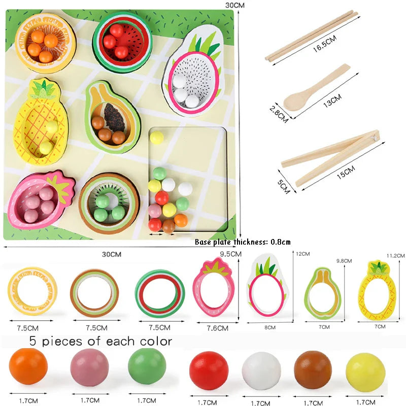 Toddler Clips™ - Frukt- och formmatchning - Sorteringsspel