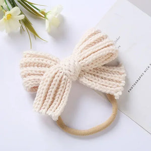 Mini Fashion™ - Rosettglans - Stickat hårband