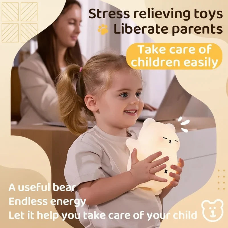 LumiBear – Söt & lugnande – Sömnlampa med mjukt ljus