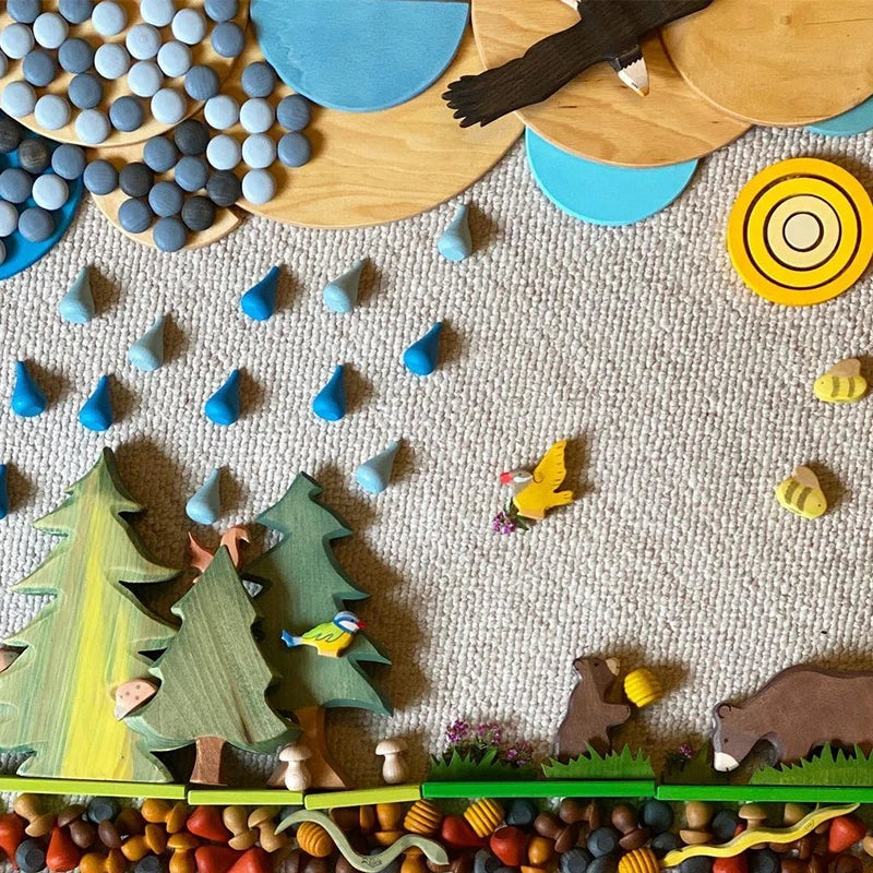 Rainbow Blocks™ – Kreativt kul att färglägga – Färgläggningsspel i trä