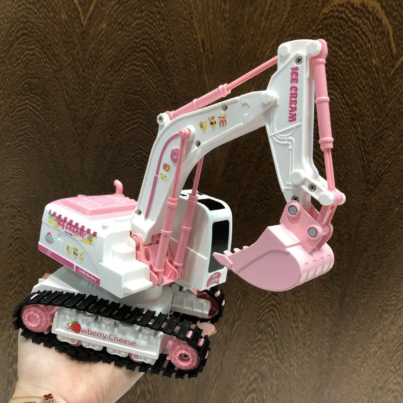 Pink Power Digger™ – Grävparty för flickor - Radiostyrd grävmaskin