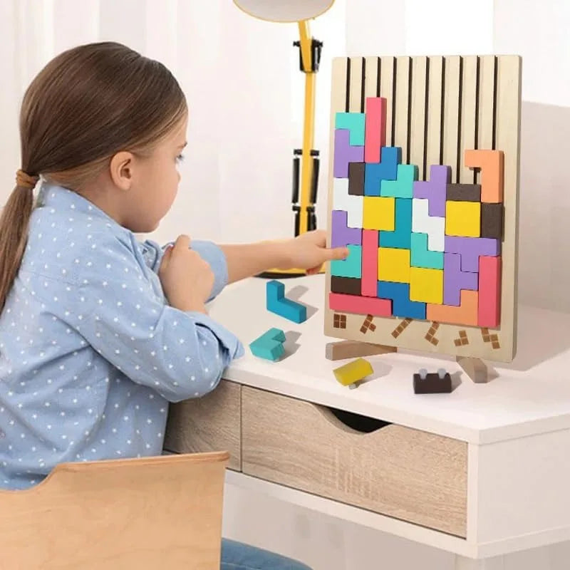 Puzzle Totem™ – Tänk & Bygg – Pusselspel i trä