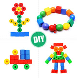 Rainbow Lacing Beads™ – Lekfull trådning - Regnbågspärlor med spets