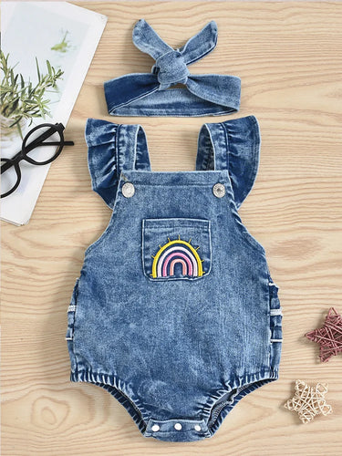 Mini Fashion™ - Söt stil - Denim Romper