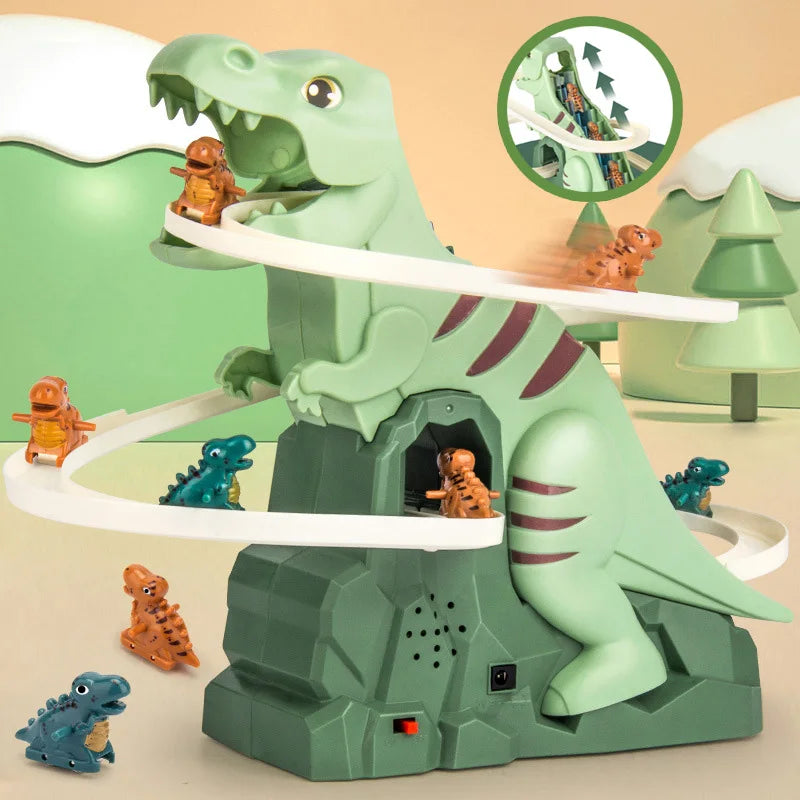 Dino Slide™ – Mini berg-och-dalbana kul - Dino glidbana