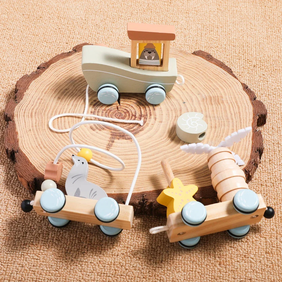HappyTrain – Montessori & Fun – Träsats med tåg