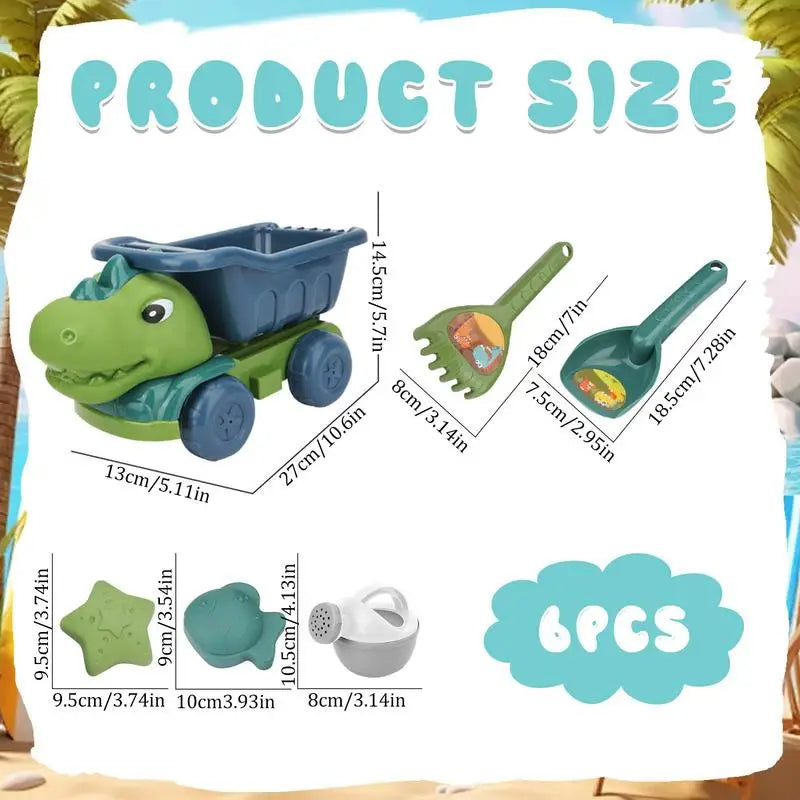 Beach Dino Set™ – Bygg ditt slott – Dinotruck-stranden