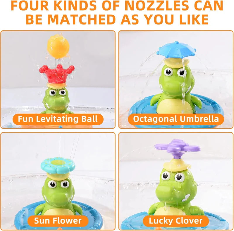 Light Up Crocodile Bath Toy – Interaktivt & vattenlek – Krokodilfontän, badleksaker