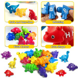 Matching Dino's – Roligt och lärorikt - Dino-spel med alfabet och siffror