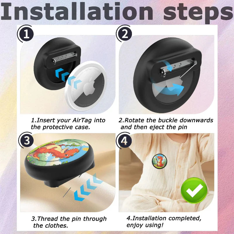 HiddenDot – Smart & Säker – Brosch AirTag-fodral
