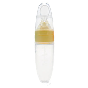 Silicone Feeding Bottle™ -  Matstund med sked - Matningsflaska i silikon