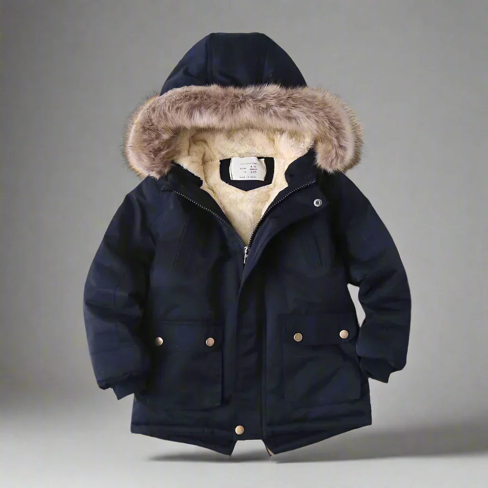 CozyTrend – Varm och elegant – Parkas vinterjacka med pälskrage