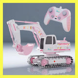 Pink Power Digger™ – Grävparty för flickor - Radiostyrd grävmaskin