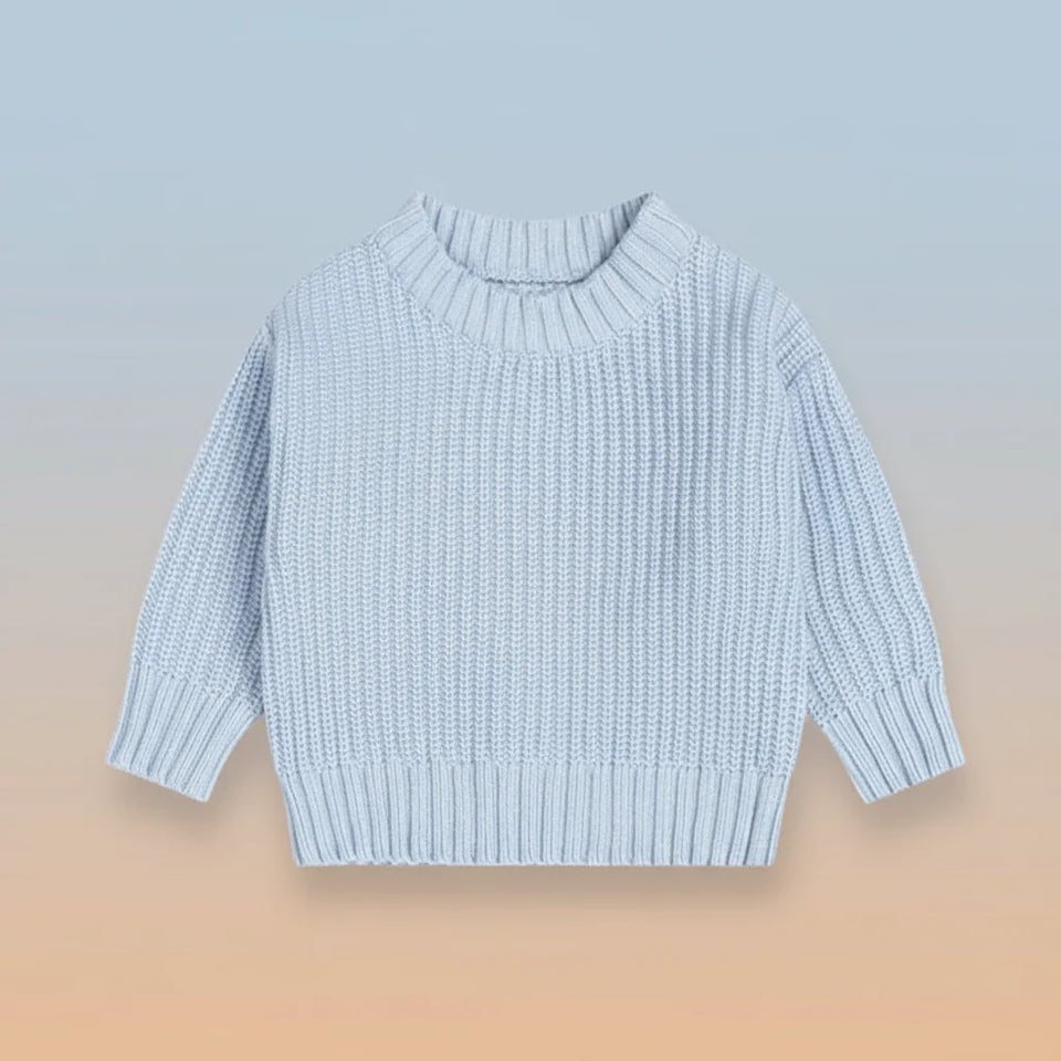 PureSoft – Classic & Cozy - Enfärgad stickad tröja