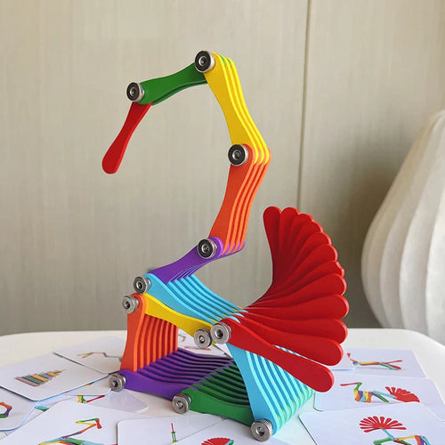 Folding Brain Toy™ – Tänk & Lek – Vikbart pussel i trä