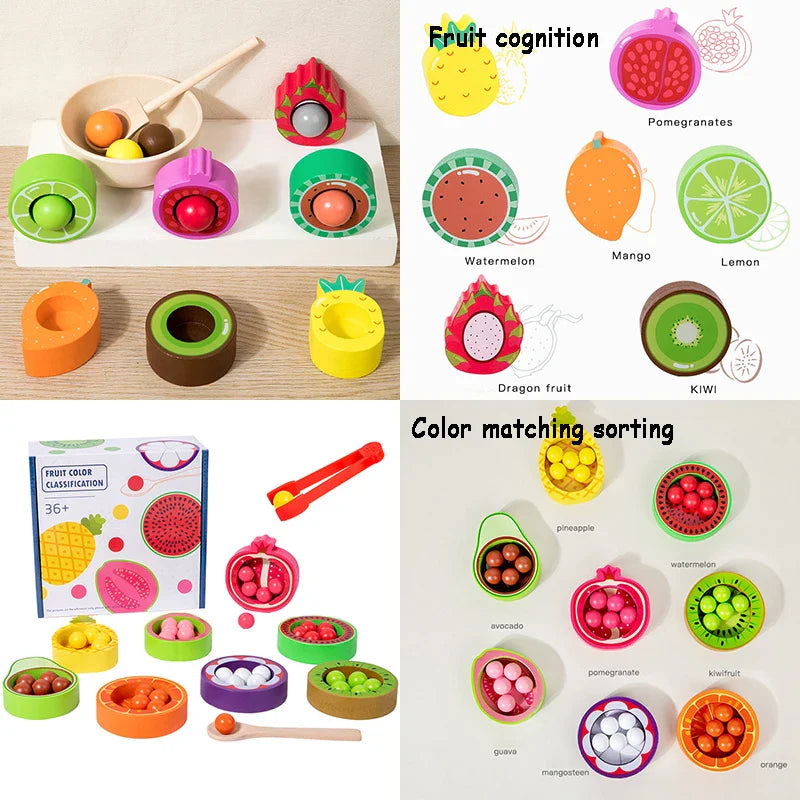 Toddler Clips™ - Frukt- och formmatchning - Sorteringsspel
