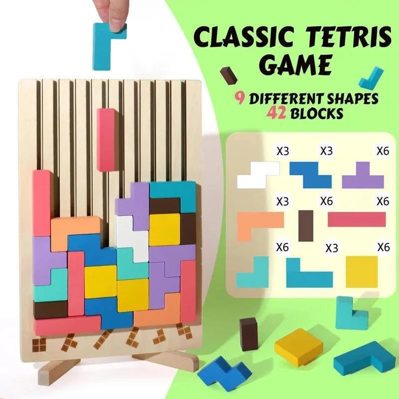 Puzzle Totem™ – Tänk & Bygg – Pusselspel i trä