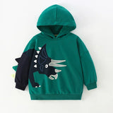 DinoStyle – Varm och andningsbar – Hoodie med Triceratops-tryck