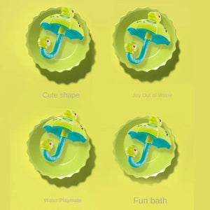Dino Shower Spin™ – Skrattande stänkande kul – Paraply för badleksaker