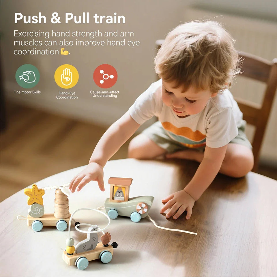 HappyTrain – Montessori & Fun – Träsats med tåg