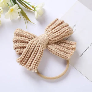 Mini Fashion™ - Rosettglans - Stickat hårband