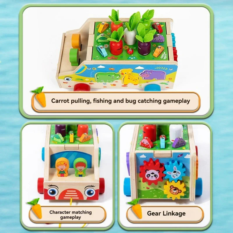 Montessori Animal Matching Toy – Lärorikt & interaktivt – Pusselvagn