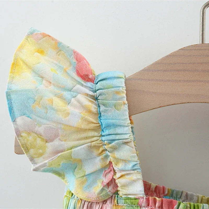 Mini Fashion™ - Sommarblommor Chic - Sommarklänning Peony print