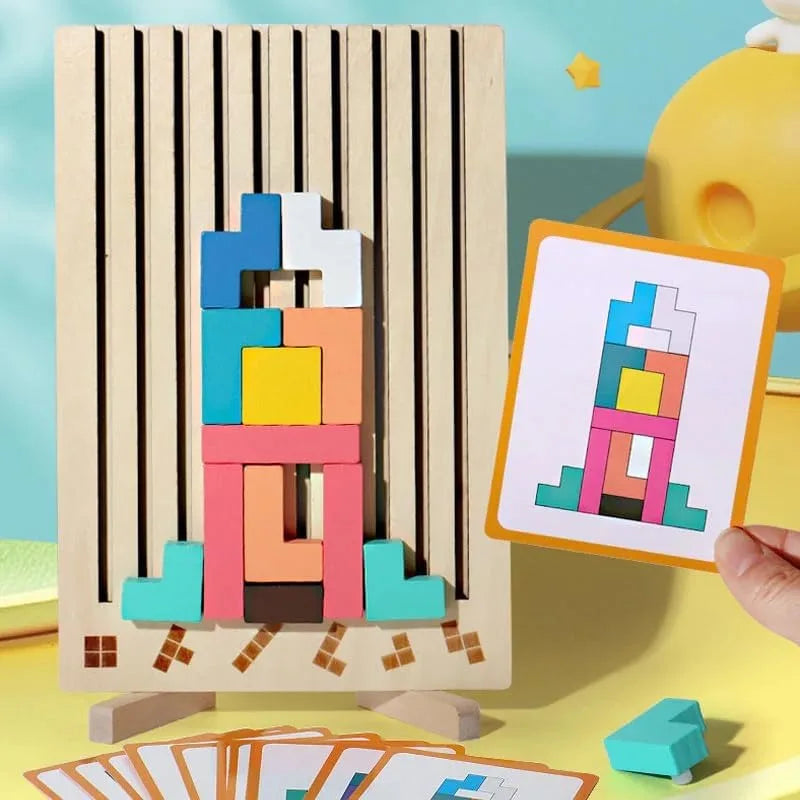 Puzzle Totem™ – Tänk & Bygg – Pusselspel i trä