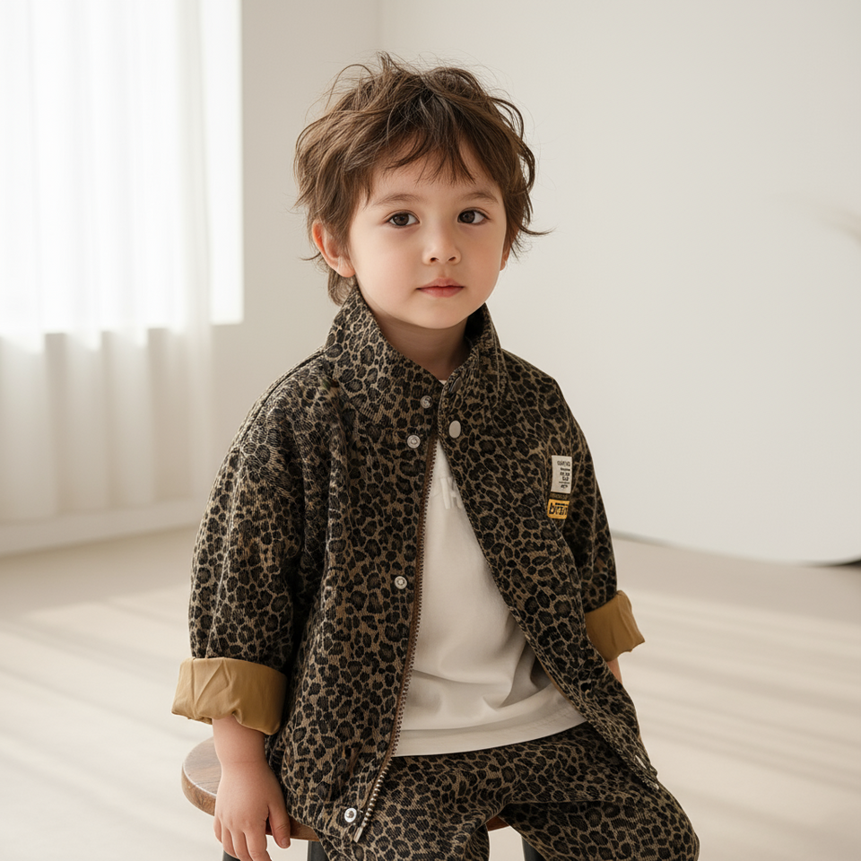 Mini Fashion – Tuff & bekväm – Leopardmönstrad jacka