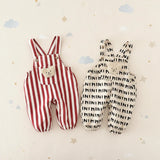 Striped Overall Romper – Mjuk & bekväm – Jumpsuit för barn